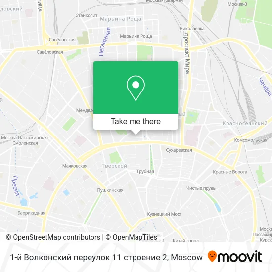 1-й Волконский переулок 11 строение 2 map