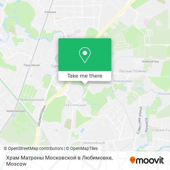 Храм Матроны Московской в Любимовке map