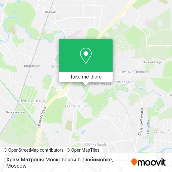 Храм Матроны Московской в Любимовке map