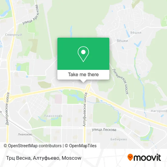 Трц Весна, Алтуфьево map