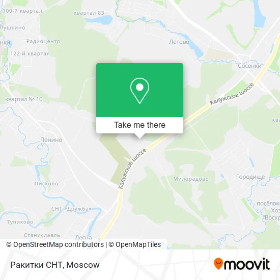 Ракитки СНТ map