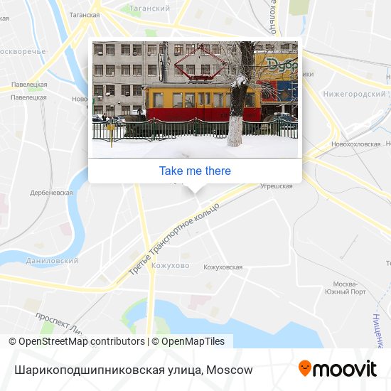 Шарикоподшипниковская улица map