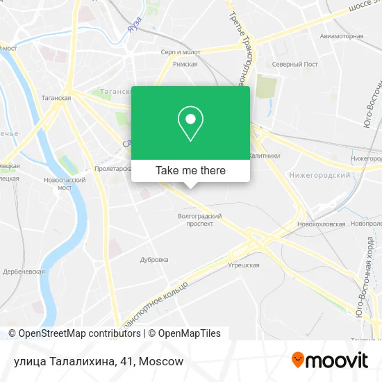 улица Талалихина, 41 map
