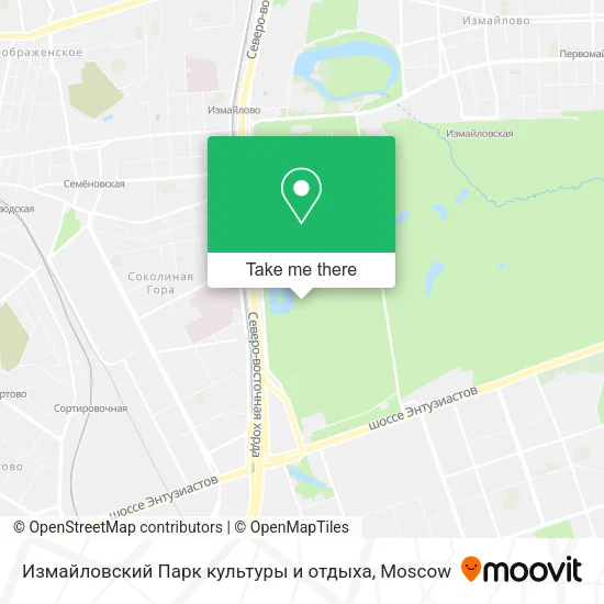 Измайловский Парк культуры и отдыха map