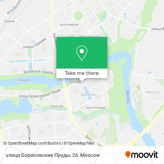 улица Борисовские Пруды, 26 map