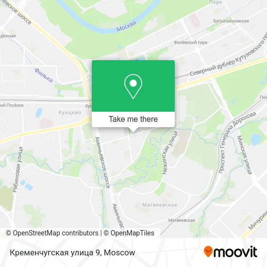 Кременчугская улица 9 map