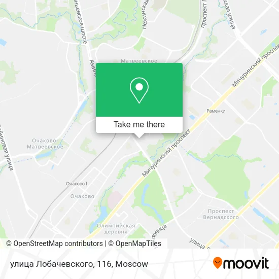 улица Лобачевского, 116 map