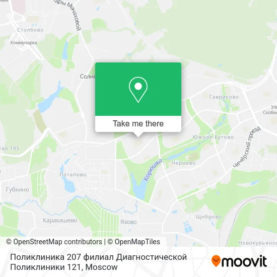Поликлиника 207 филиал Диагностической Поликлиники 121 map