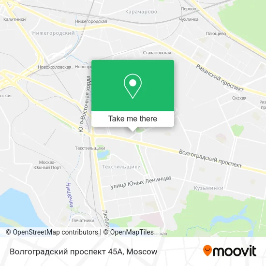 Волгоградский проспект 45А map
