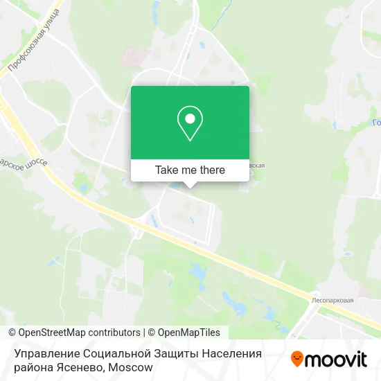 Управление Социальной Защиты Населения района Ясенево map