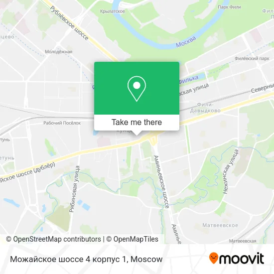 Можайское шоссе 4 корпус 1 map