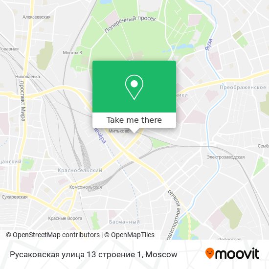 Русаковская улица 13 строение 1 map