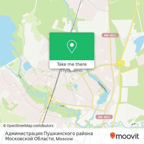 Администрация Пушкинского района Московской Области map