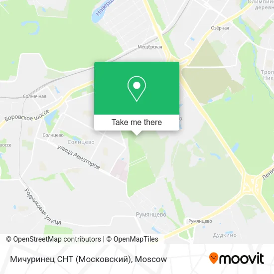 Мичуринец СНТ (Московский) map