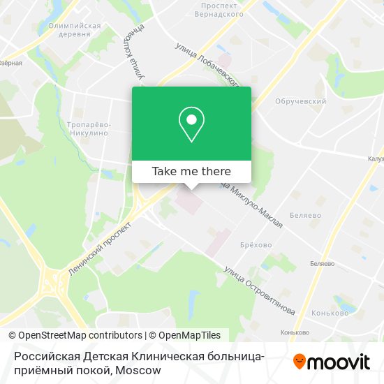 Российская Детская Клиническая больница-приёмный покой map