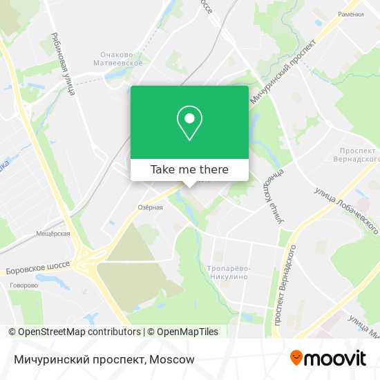 Мичуринский проспект map