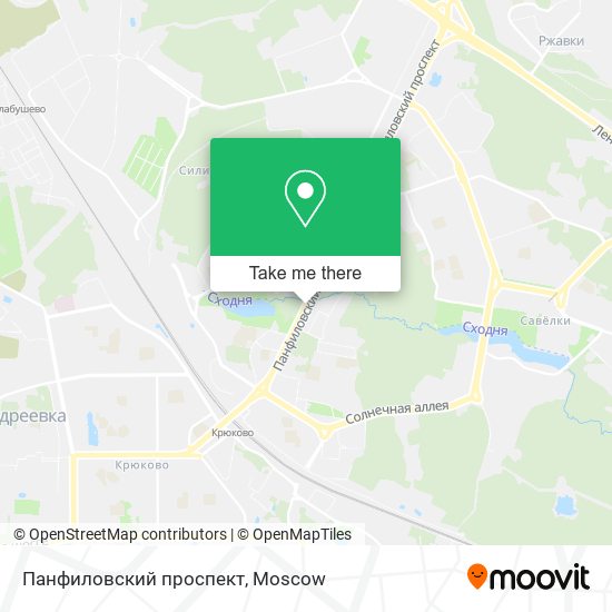 Панфиловский проспект map