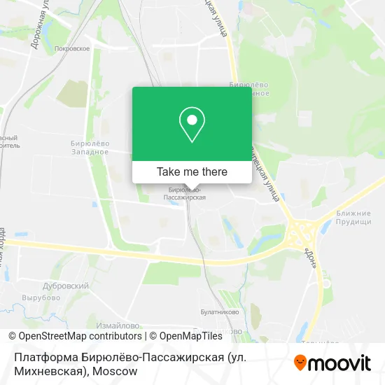 Платформа Бирюлёво-Пассажирская (ул. Михневская) map
