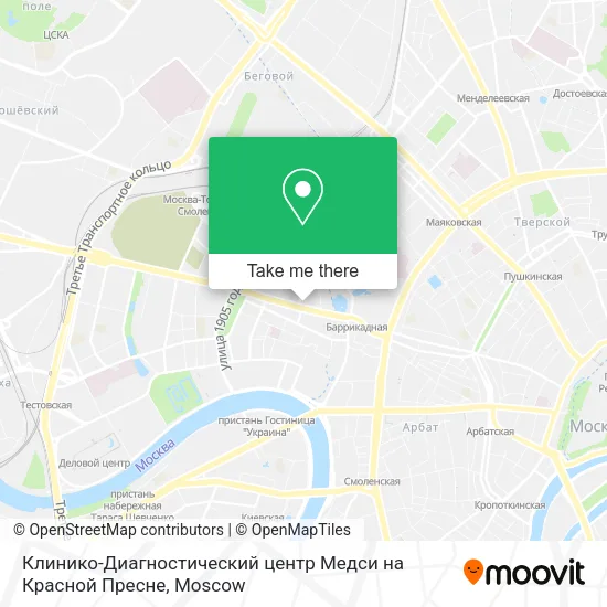Клинико-Диагностический центр Медси на Красной Пресне map