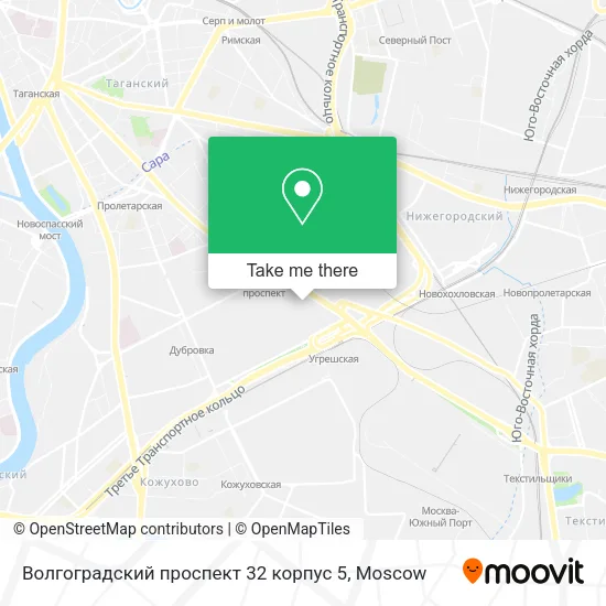 Волгоградский проспект 32 корпус 5 map