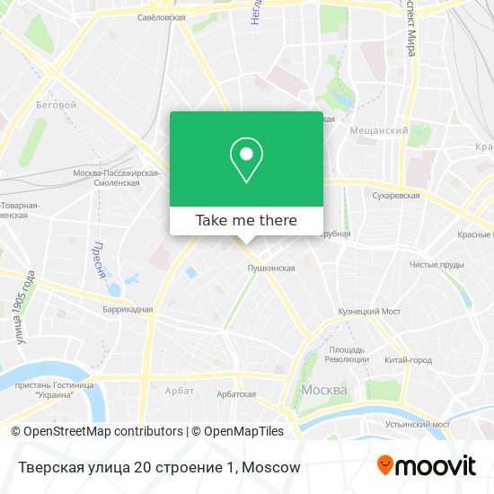 Тверская улица 20 строение 1 map