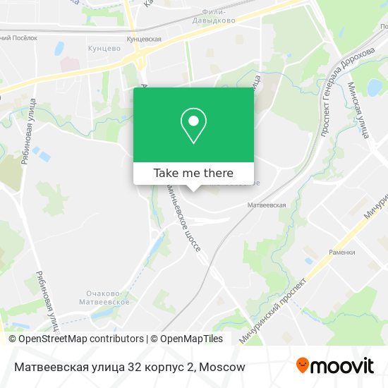 Матвеевская улица 32 корпус 2 map