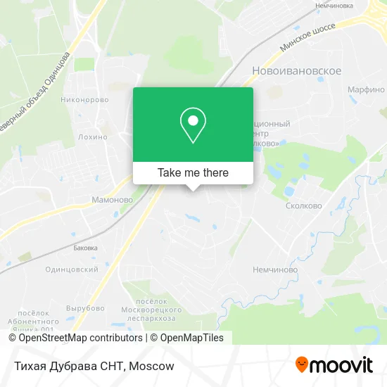 Тихая Дубрава СНТ map