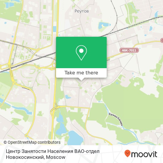 Центр Занятости Населения ВАО-отдел Новокосинский map