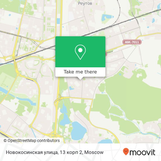 Новокосинская улица, 13 корп 2 map