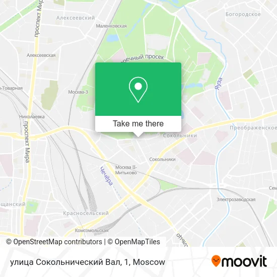 улица Сокольнический Вал, 1 map
