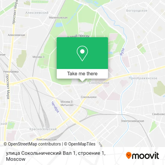 улица Сокольнический Вал 1, строение 1 map