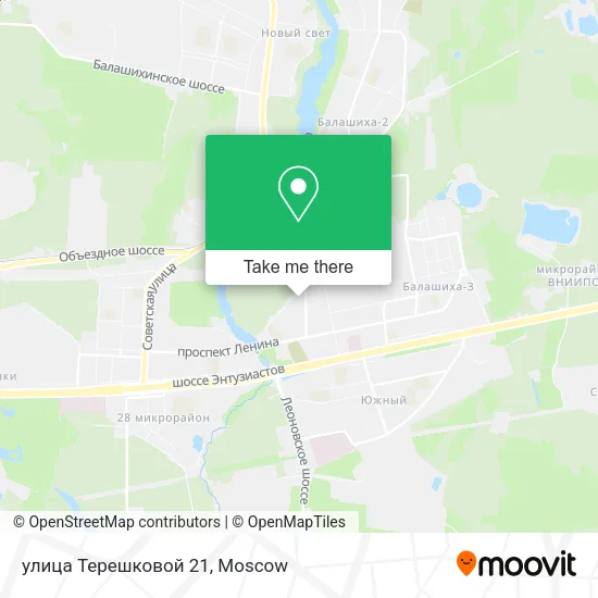 улица Терешковой 21 map