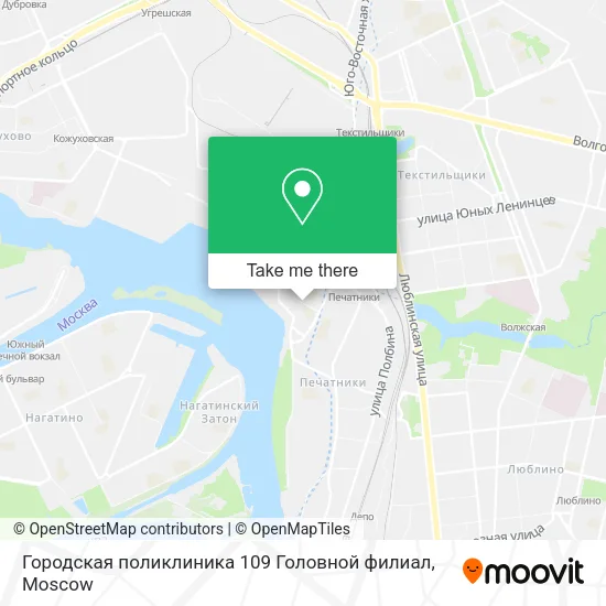 Городская поликлиника 109 Головной филиал map