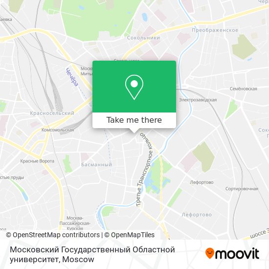 Московский Государственный Областной университет map