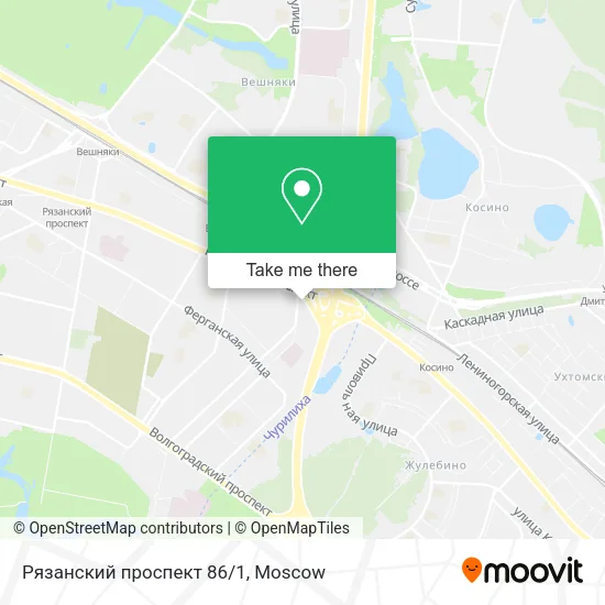 Рязанский проспект 86/1 map