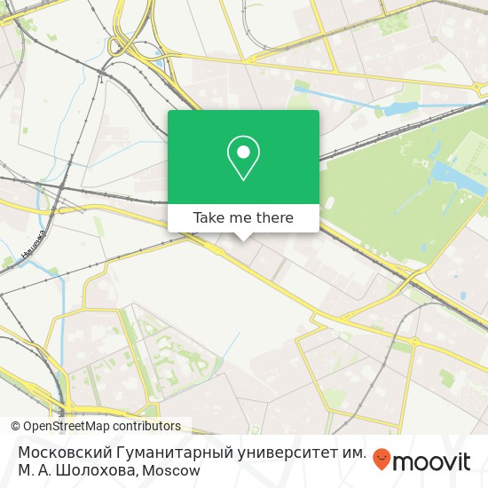 Московский Гуманитарный университет им. М. А. Шолохова map