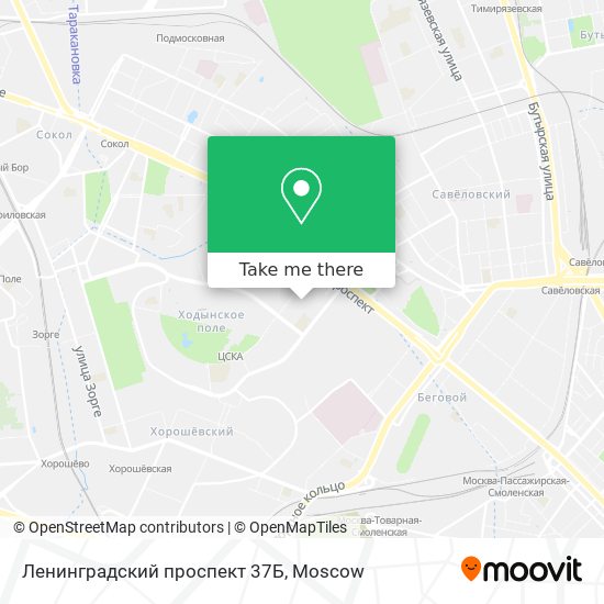 Ленинградский проспект 37Б map