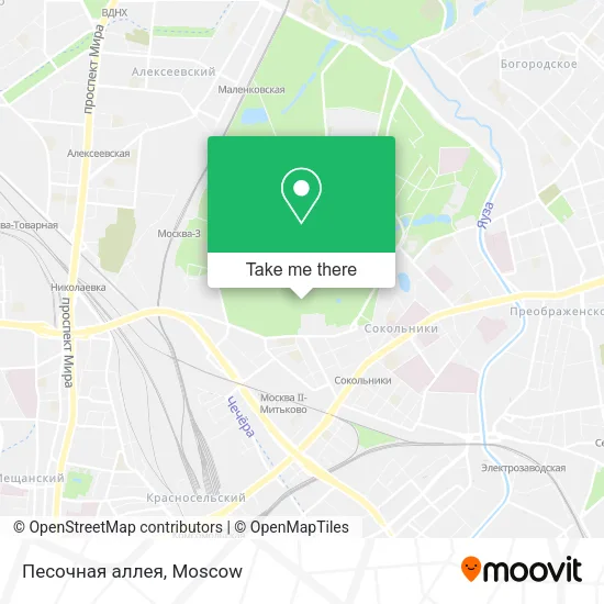 Песочная аллея map