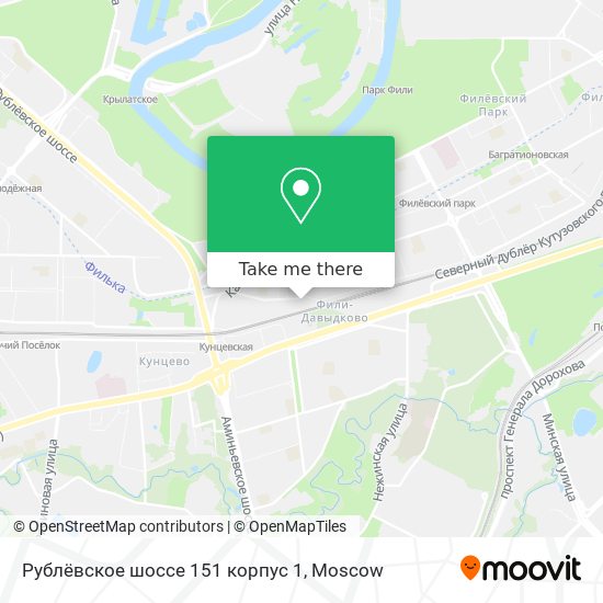 Рублёвское шоссе 151 корпус 1 map