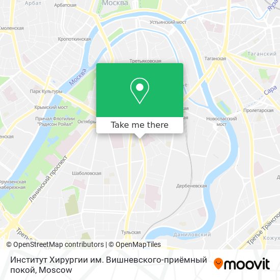 Институт Хирургии им. Вишневского-приёмный покой map