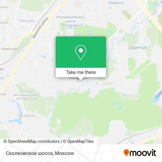 Сколковское шоссе map