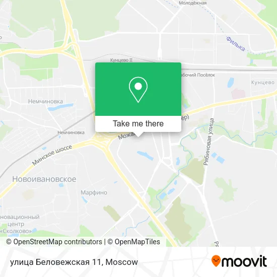 улица Беловежская 11 map