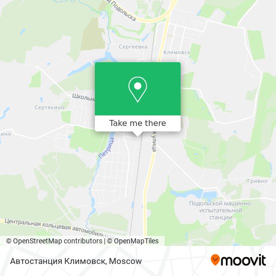 Автостанция Климовск map