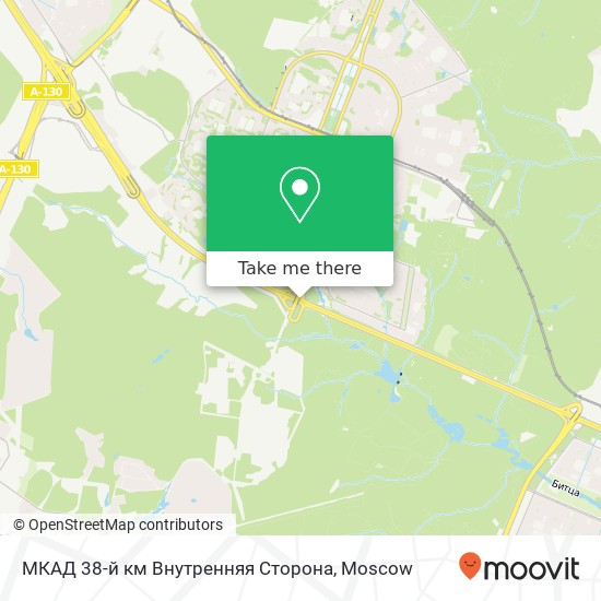 МКАД 38-й км Внутренняя Сторона map