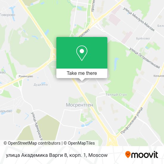 улица Академика Варги 8, корп. 1 map