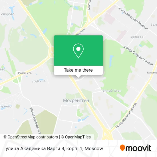 улица Академика Варги 8, корп. 1 map