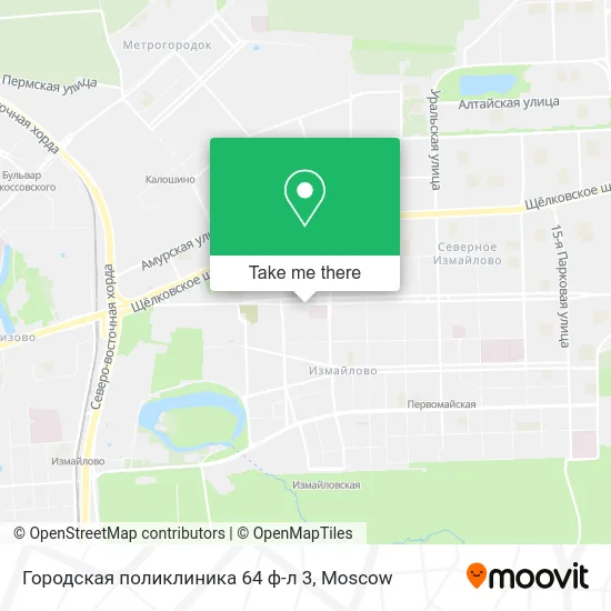 Городская поликлиника 64 ф-л 3 map