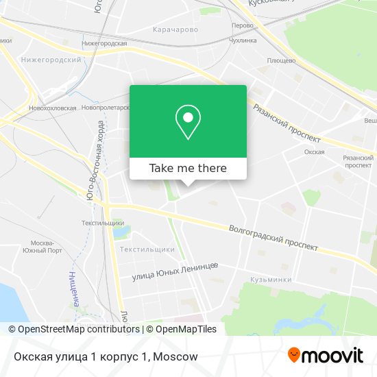 Окская улица 1 корпус 1 map