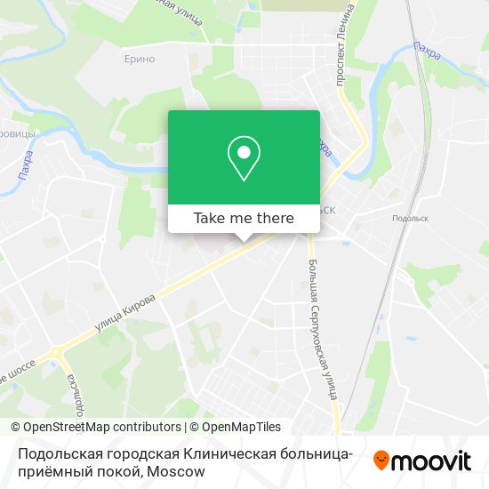 Подольская городская Клиническая больница-приёмный покой map