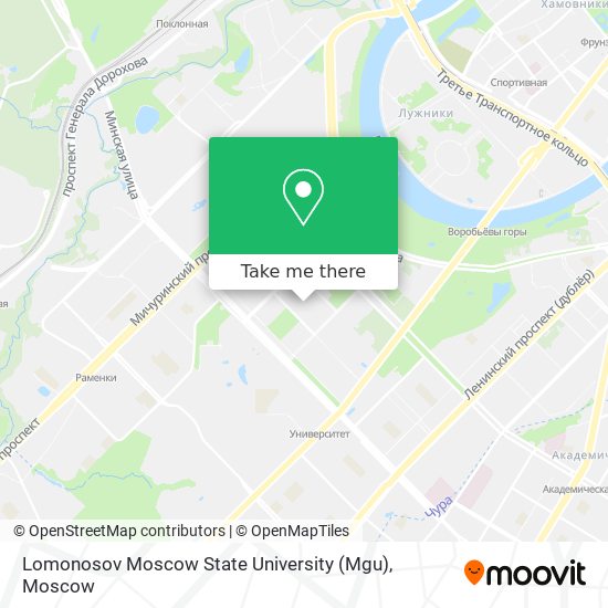 Lomonosov Moscow State University (Mgu) map